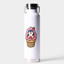 schattige pinguïn, zomerijs, kawaii dier sticker