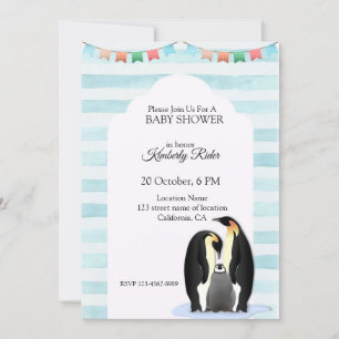 Schattige Pinguïnfamilie Kaart
