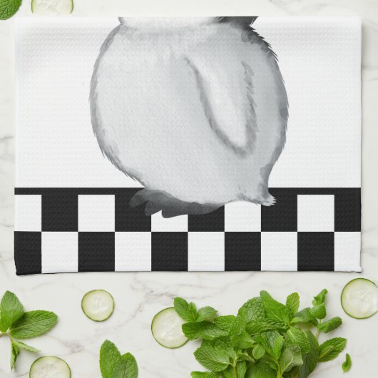 schattige pinguïnliefhebbers voegen tekst toe theedoek (Gevouwen)