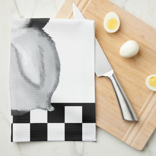 schattige pinguïnliefhebbers voegen tekst toe theedoek (Quarter Fold)