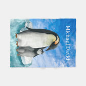 schattige pinguïnliefhebbers voegen tekst toe unis fleece deken (Voorkant (Horizontaal))
