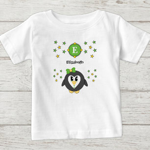 Schattige pinguïnnaam sterren geel groen