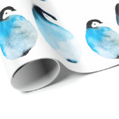 Schattige pinguïns aquarel cadeaupapier (Rol Hoek)