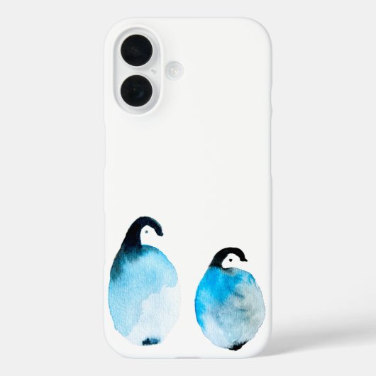Schattige pinguïns aquarel Case-Mate iPhone case (Achterkant)