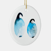 Schattige pinguïns aquarel keramisch ornament (Rechts)