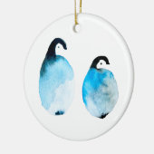 Schattige pinguïns aquarel keramisch ornament (Links)