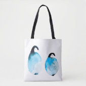 Schattige pinguïns aquarel tote bag (Voorkant)