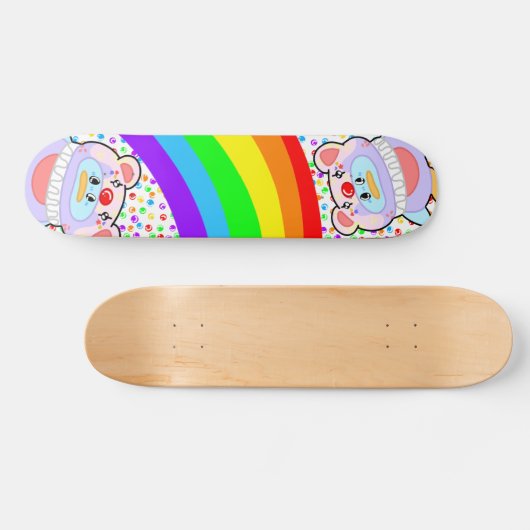 Schattige pinguïns en regenboogskateboard persoonlijk skateboard (Horizontaal)