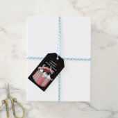 Schattige Pinguïns In Rood Kerstdag Cadeau Doos Cadeaulabel (Met Touw)