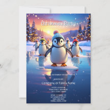 Schattige Pinguïns in Wintermutsen Vakantiefeestje