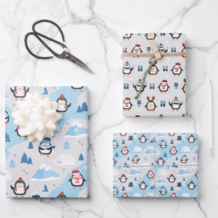 Schattige Pinguïns Inpakpapier Vel