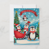 Schattige pinguïns kaart (Voorkant)
