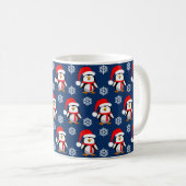 Schattige pinguïns Kerstmis Koffiemok (Voorkant rechts)