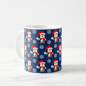 Schattige pinguïns Kerstmis Koffiemok (Voorkant links)