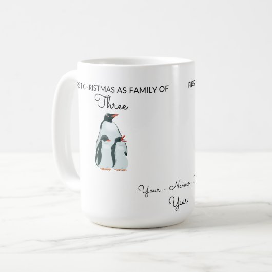 Schattige pinguïns koffiemok (Voorkant links)