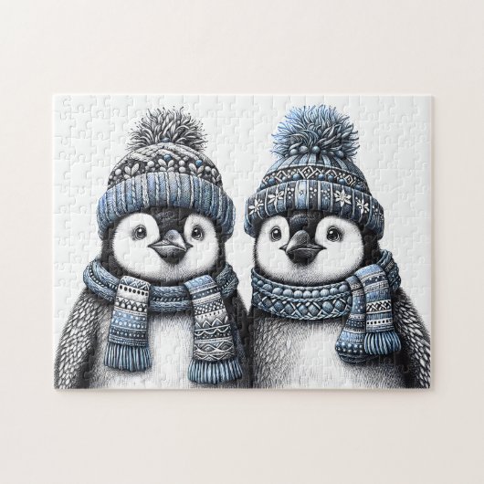 Schattige Pinguïns Legpuzzel (Horizontaal)