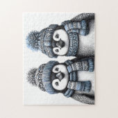 Schattige Pinguïns Legpuzzel (Verticaal)