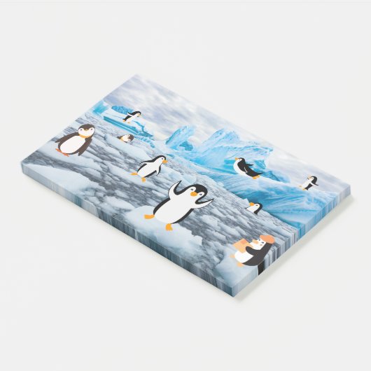 schattige pinguïns op Antarctica-ijs Post-it® Notes (Schuin)
