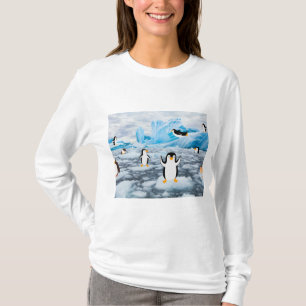 schattige pinguïns op Antarctica-ijs T-shirt