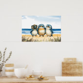 Schattige pinguïns poster (Keuken)
