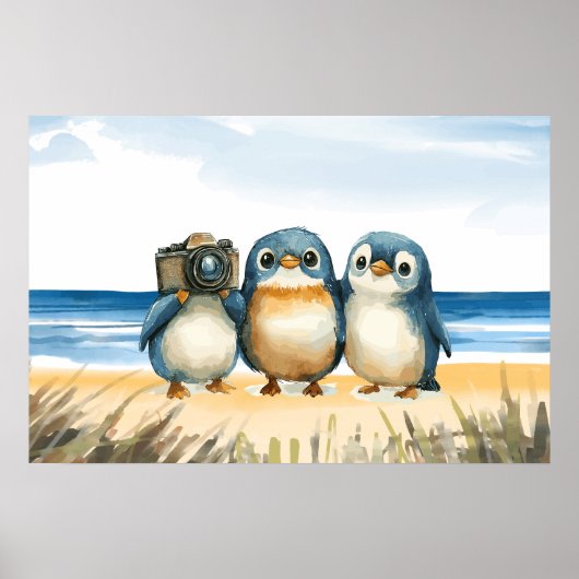 Schattige pinguïns poster (Voorkant)