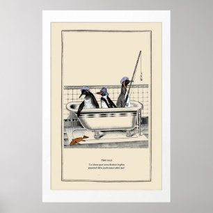 Schattige pinguïns Poster