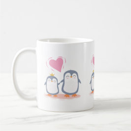 schattige pinguïns uit liefde koffiemok