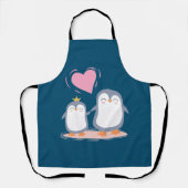 schattige pinguïns uit liefde schort (Voorkant)