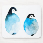 Schattige pinguïns waterverf muismat (Voorkant)