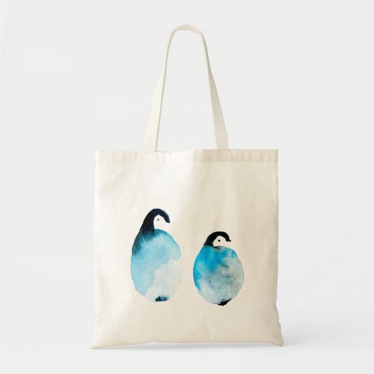Schattige pinguïns waterverf tote bag (Voorkant)