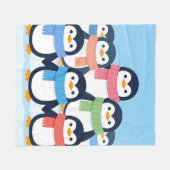 Schattige Pinguïns Winter Sjaals Groepsknuffel Fleece Deken (Voorkant (Horizontaal))