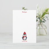 Schattige Pinguïns Winter Vogels Arctisch Kerstmis Bedankkaart (Staand voorkant)