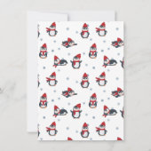 Schattige Pinguïns Winter Vogels Arctisch Kerstmis Bedankkaart (Achterkant)