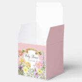 Schattige Pink Bee en Wildflower Baby shower Keeps Bedankdoosjes (Geopend)