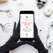 Schattige Pink Ghost BOO Halloween Party Kaart