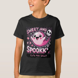 Schattige Pink Ghost: Sweet and Spooky -tshirt boy T-shirt