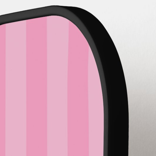 Schattige Pink Stripes gepersonaliseerd Officiële  Pickleball Paddle (Links Detail)