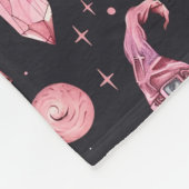 Schattige Pink Witchy Fleece Deken (Hoek)