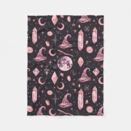 Schattige Pink Witchy Fleece Deken