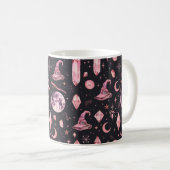 Schattige Pink Witchy Koffiemok (Voorkant rechts)
