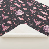 Schattige Pink Witchy Sherpa Deken (3/4)