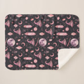Schattige Pink Witchy Sherpa Deken (Voorkant (horizontaal))