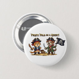 Schattige Pipa Katachtige Hond en Hond Queeste Ronde Button 5,7 Cm