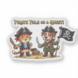 Schattige Pipa Katachtige Hond en Hond Queeste Sticker