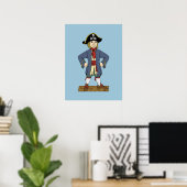 Schattige Piraat Jongen Poster (Thuiskantoor)