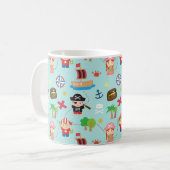 Schattige Piraat Jongens en Meisjes Schat Koffiemok (Voorkant links)