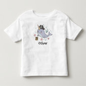 Schattige Piraat Narwal Kinder Shirts (Voorkant)