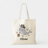 Schattige Piraat Narwal Tote Bag (Achterkant)