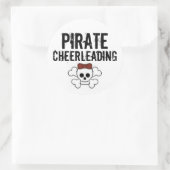 schattige piraat, piraat, cheerleading ronde sticker (Tas)