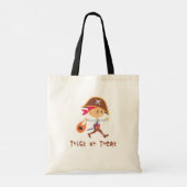 Schattige Piraat Schattige Bruine Trick or treat Tote Bag (Achterkant)